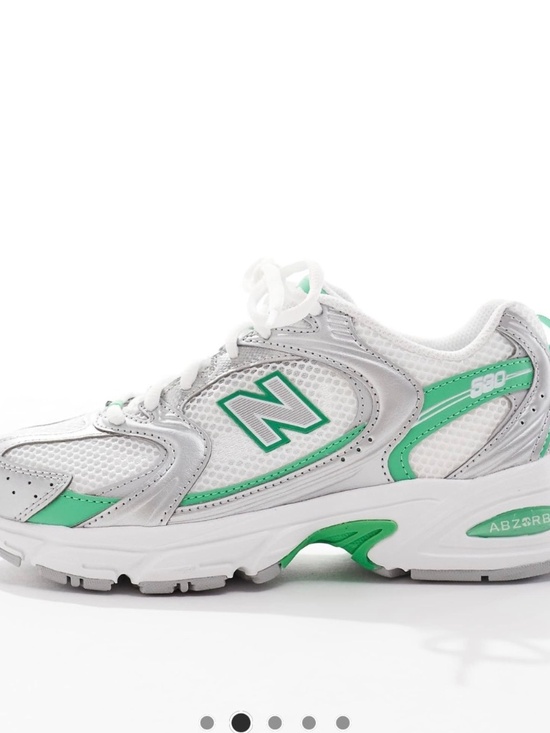 New Balance Shoes - Never Worn!* New Balance 530 Sneakers in White, Silver, and Green Detail-Size 10